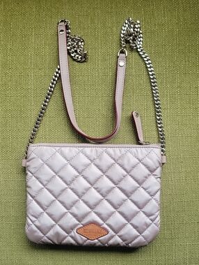 Mz Wallace Quilted Gold Crossbody Bag